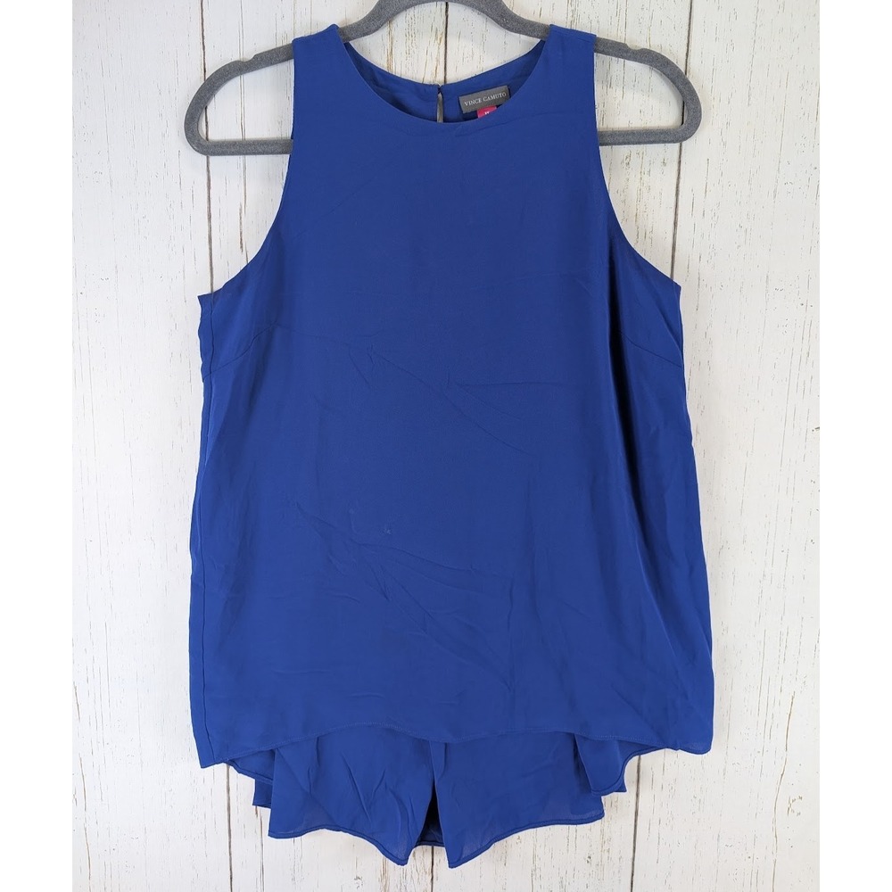 Vince Camuto Size XS Womens Blue Layered Sleeveless Tank Top